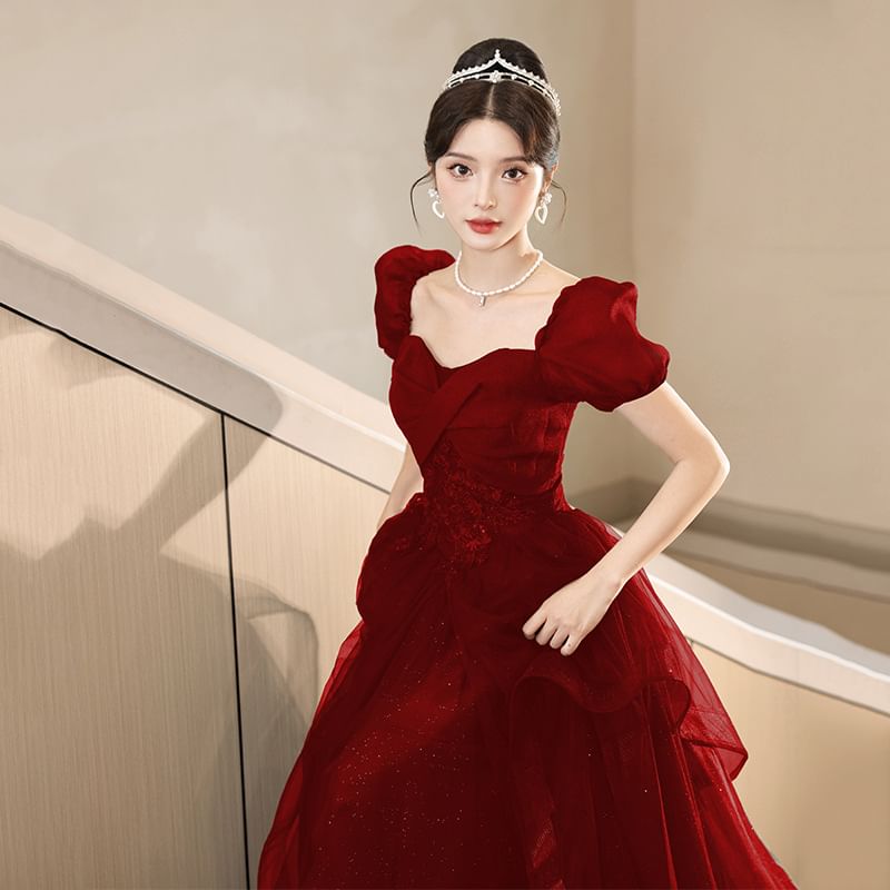 Designs) Evening Mesh (Various A-Line Gown
