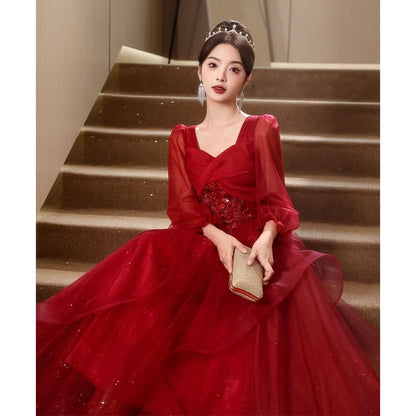 Designs) Evening Mesh (Various A-Line Gown