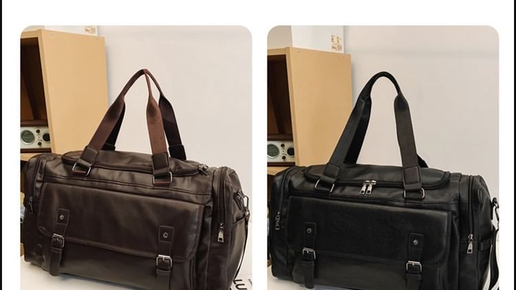 Faux Carryall Multi-Pocket Leather