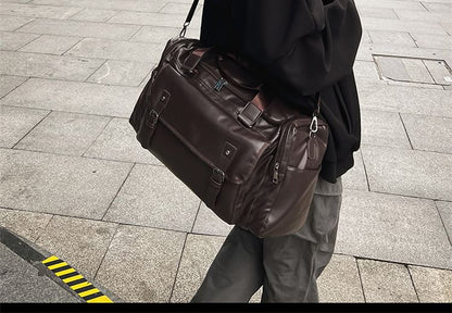 Faux Carryall Multi-Pocket Leather