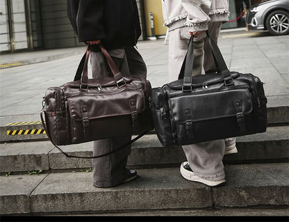 Faux Carryall Multi-Pocket Leather