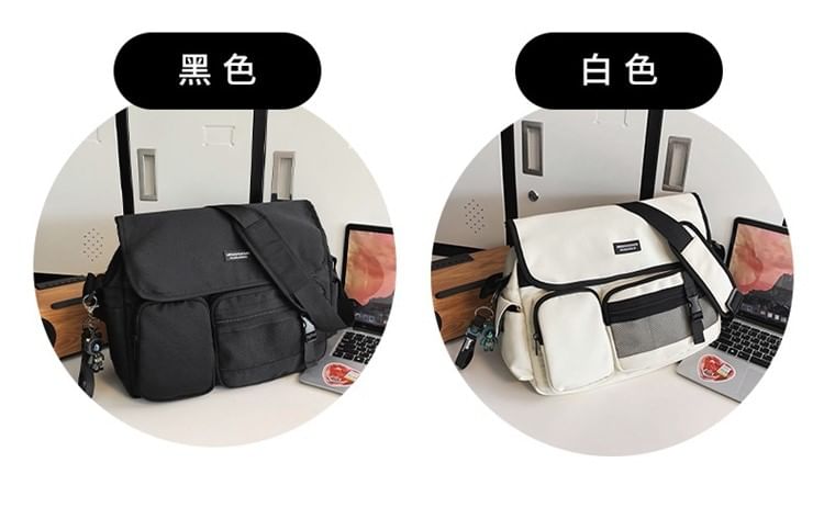 Messenger Bag / Taschenanhänger / Set mit Netzeinsatz und mehreren Taschen