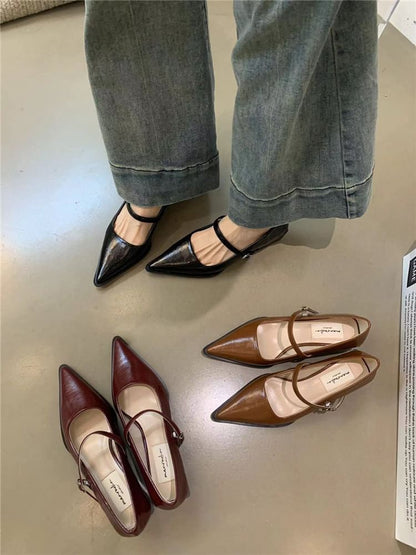Pointy Mary Jane Pumps