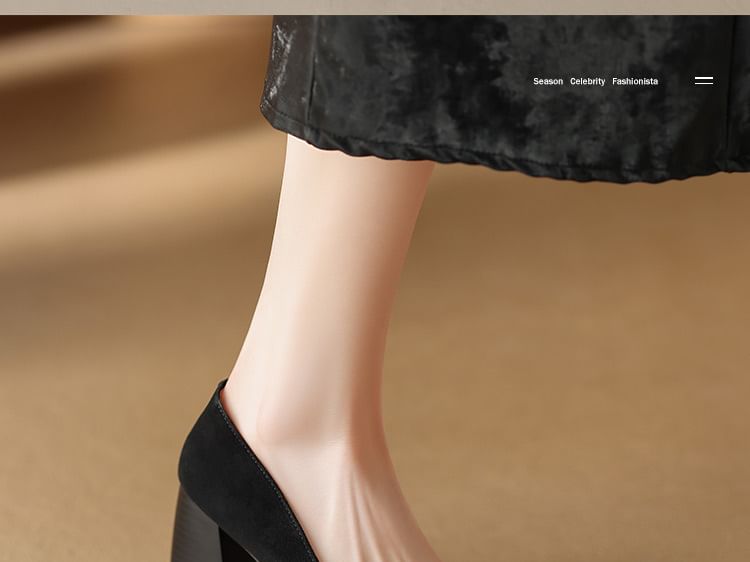 Block Heel Bow Pumps