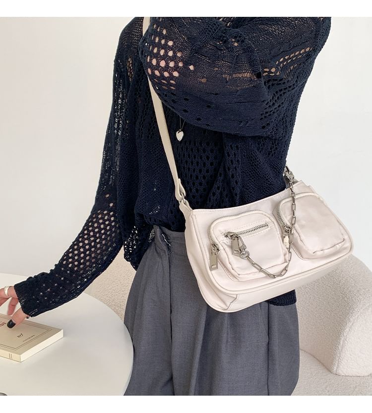 Plain Nylon Crossbody Bag