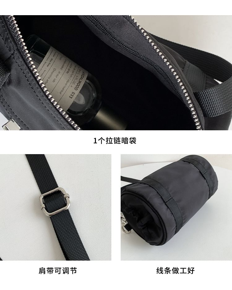 Top Handle Nylon Crossbody Bag