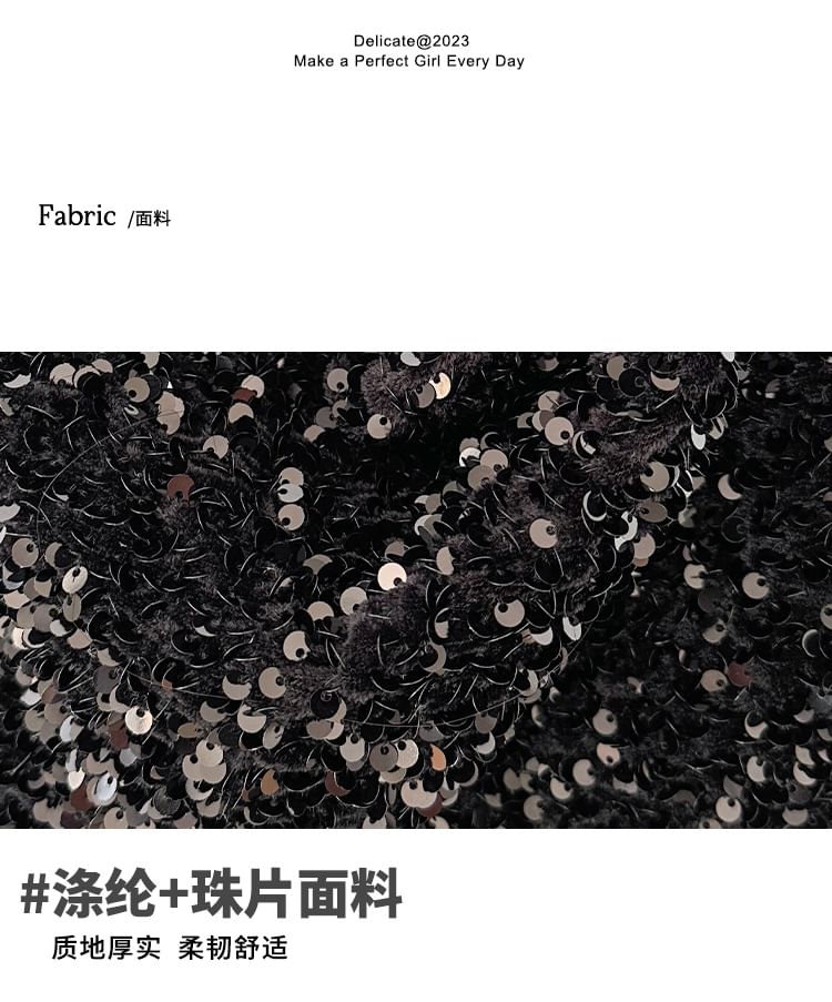 Chain Strap Sequin Crossbody Bag