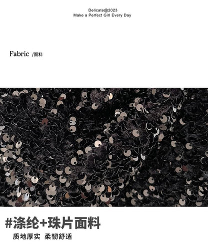 Chain Strap Sequin Crossbody Bag