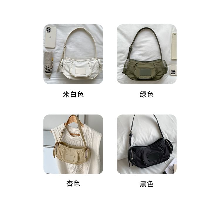 Applique Nylon Shoulder Bag