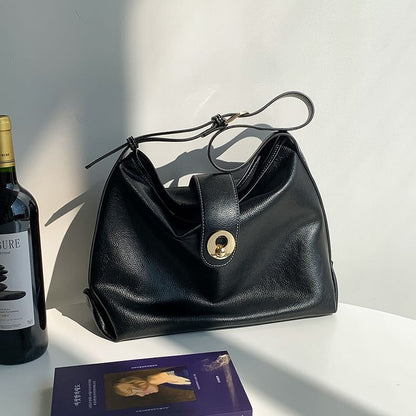 Bag Faux Tote Plain Leather