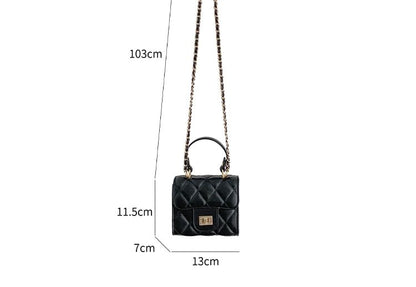 Strap Quilted Flap Chain Crossbody Bag