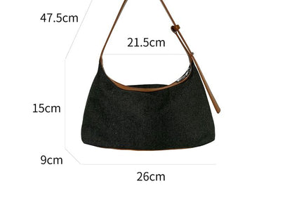 Two Tone Denim Shoulder Bag