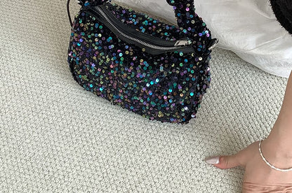 Top Handle Sequin Crossbody Bag