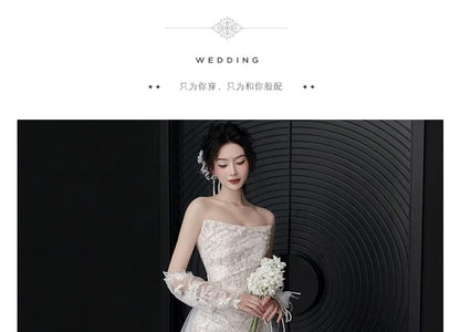 Strapless Mermaid Lace Wedding Gown