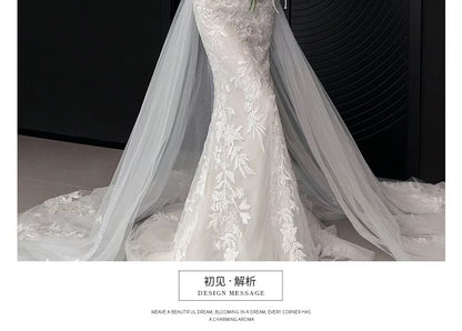 Strapless Mermaid Lace Wedding Gown