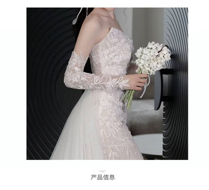 Strapless Mermaid Lace Wedding Gown