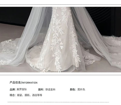 Strapless Mermaid Lace Wedding Gown