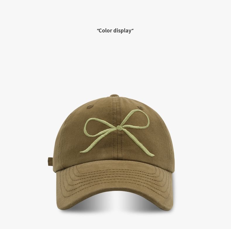 Bow Embroidered Baseball Cap