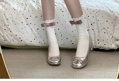 Bow Accent Socks / Set