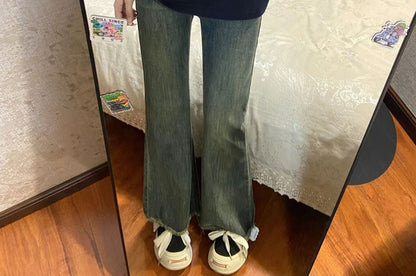 Elbow-Sleeve Round Neck Lettering Raglan Tee