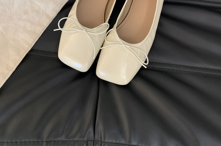 Plain Bow Ballet Flats