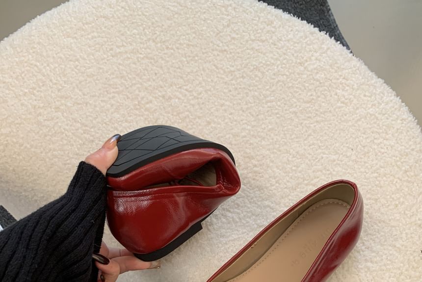 Plain Bow Ballet Flats