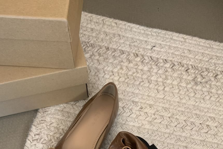 Plain Bow Ballet Flats
