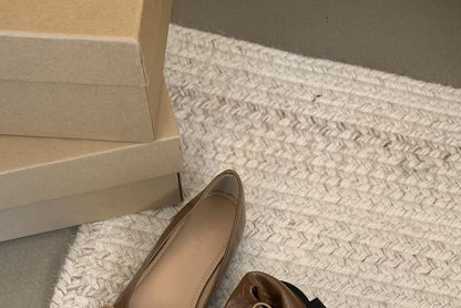 Plain Bow Ballet Flats