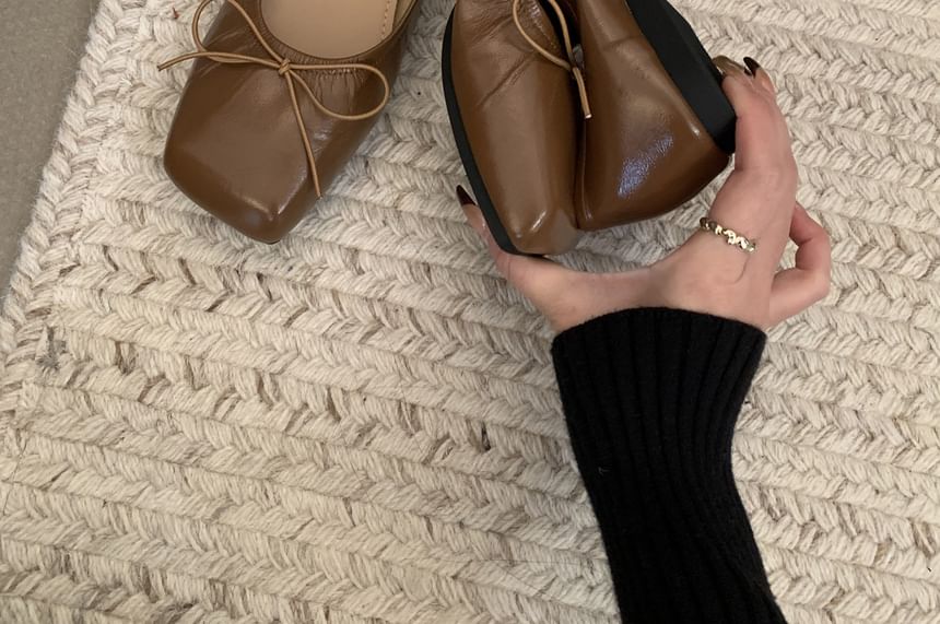 Plain Bow Ballet Flats