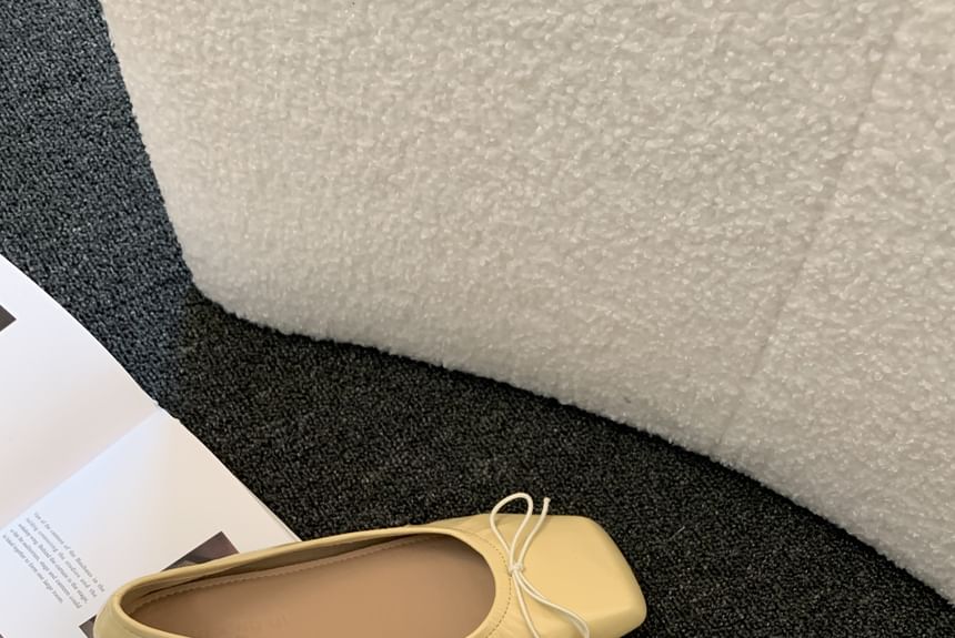 Plain Bow Ballet Flats