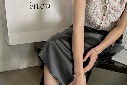 Square Toe Plain Mules