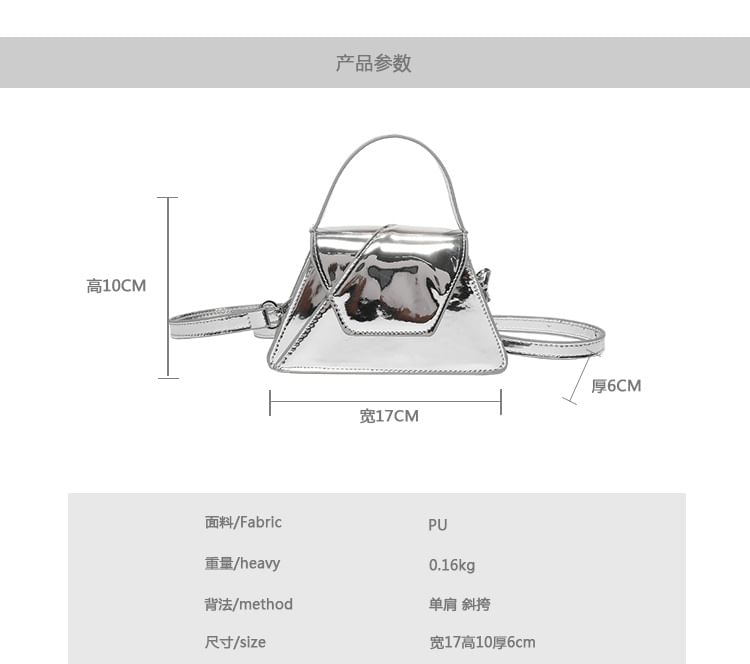 Flap Patent Leather Top Handle Crossbody Bag