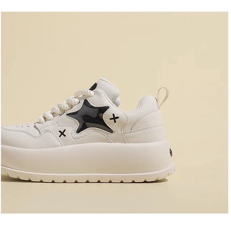 Platform Star Lace Up Sneakers