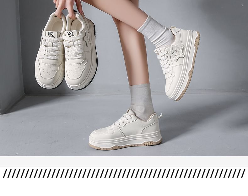 Star Applique Platform Sneakers