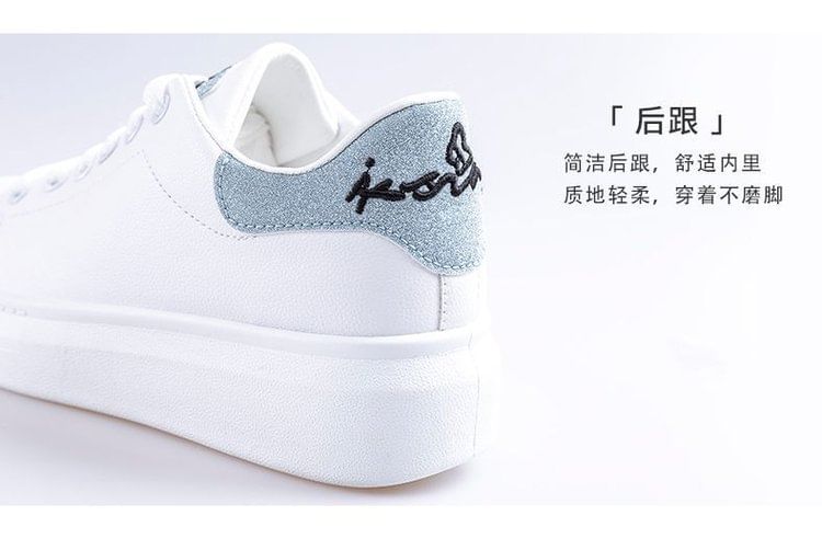 Lettering Glitter Platform Sneakers