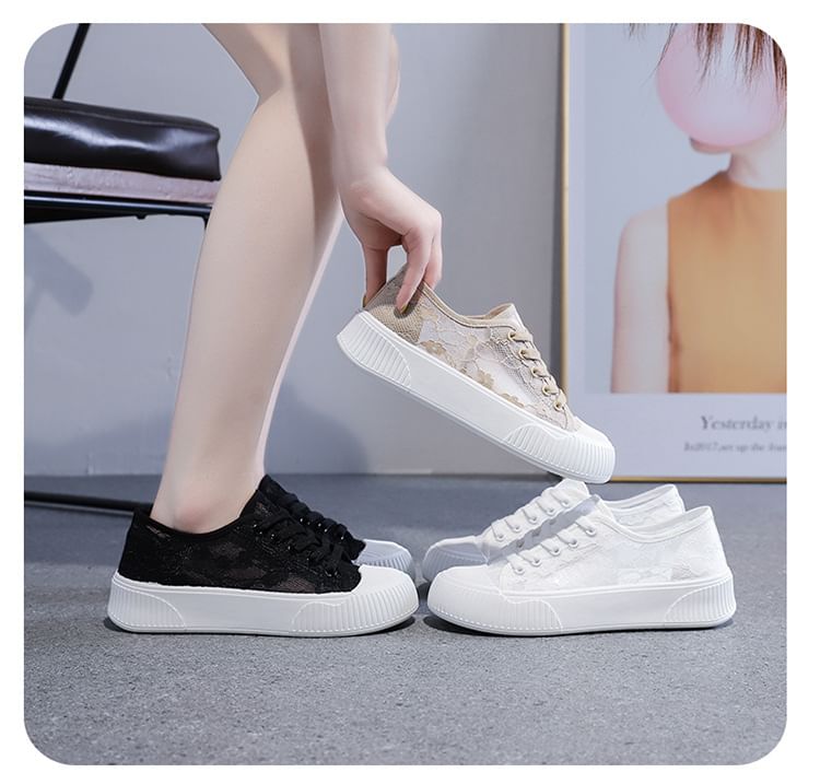 Lace Platform Sneakers