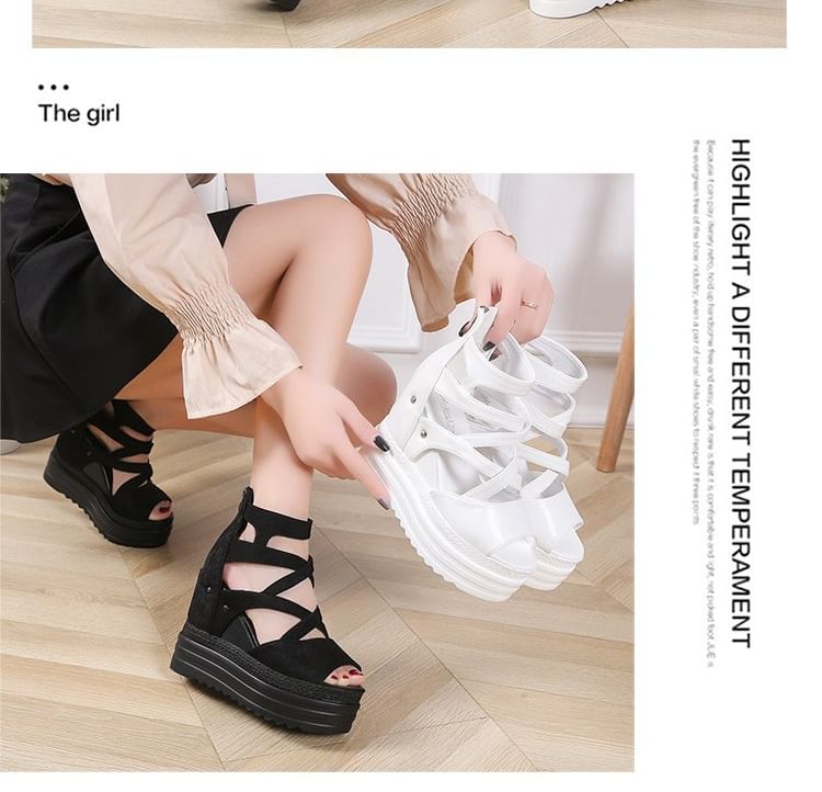 Platform Wedge Plain Sandals