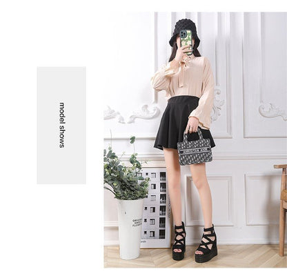 Plain Platform Wedge Sandals