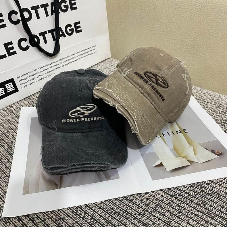 Embroidered Distressed Baseball Cap