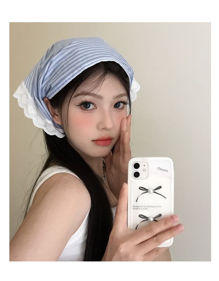 Head Trim Designs) Lace Scarf Triangle (Various