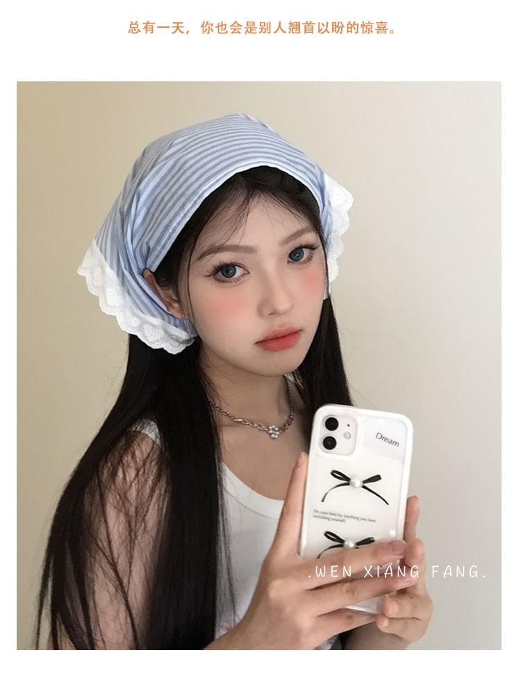 Head Trim Designs) Lace Scarf Triangle (Various