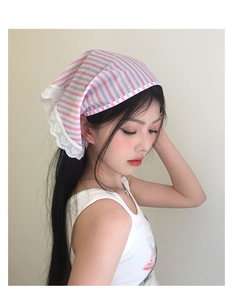 Head Trim Designs) Lace Scarf Triangle (Various