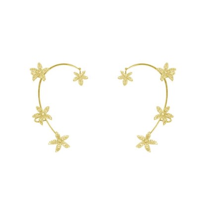 Rhinestone Floral Ear Cuff
