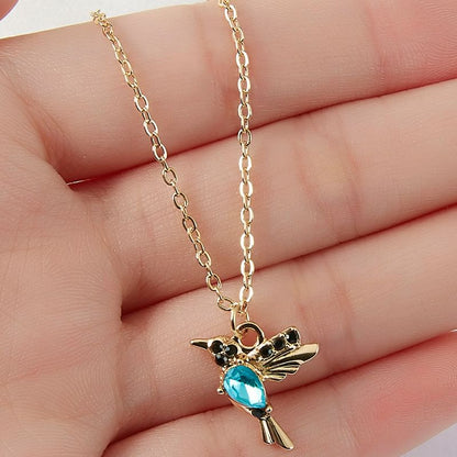 Rhinestone Bird Necklace