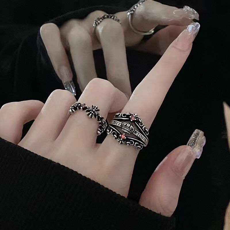Rhinestone Alloy Ring