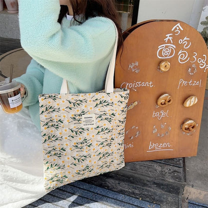 Floral Print Tote Bag