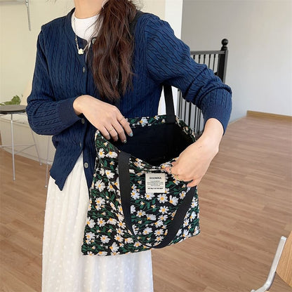 Floral Print Tote Bag