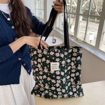 Floral Print Tote Bag