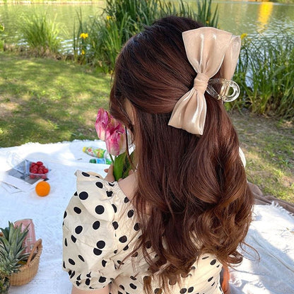 Fabric Bow Hair Claw