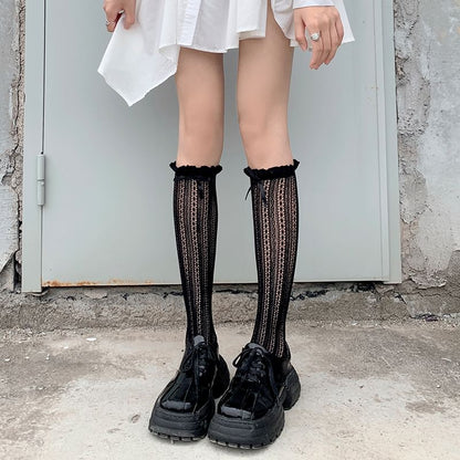 Bow Frill Trim Socks